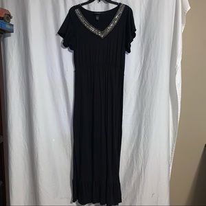 Long, Soft, & Flowy Black Dress!